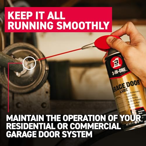 3-IN-ONE Garage Door Lubricant 11 oz - 1-Pack with Smart Straw, Fast Drying