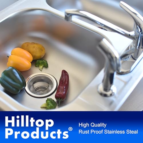 Stainless Steel Kitchen Sink Drain Strainer - Large Mesh Food Catcher, 4.5 Inch