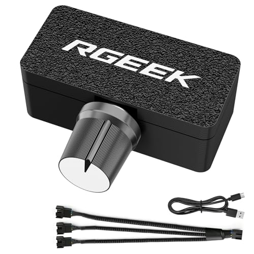 RGEEK 4-Pin PWM Fan Controller for PC with USB Power & Speed Adjustment