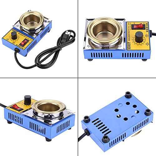Solder Pot, 150W 110V, 50mm Soldering Bath Titanium Plate, Capacity 500g 200-450¡Æc, for Welding and Soldering Bath, Transformers