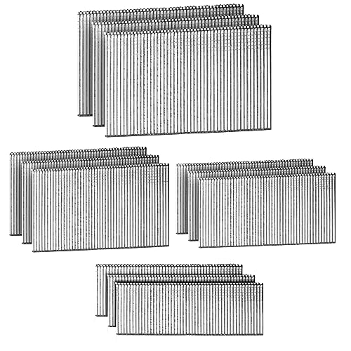 Galvanized Finish Nails 16 Gauge - 4 Sizes, 1200 pcs, Assorted, Rust-Resistant