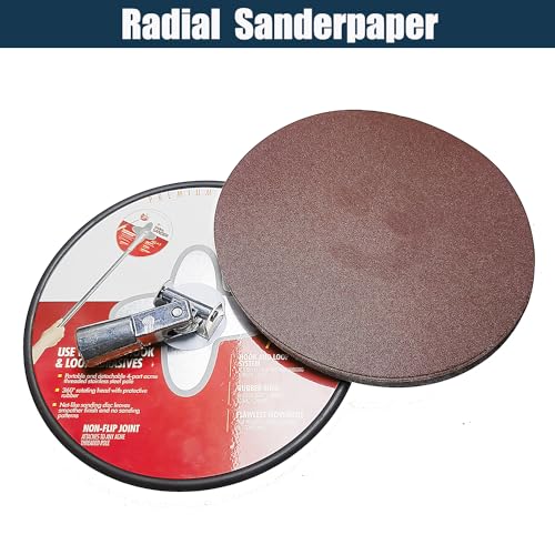 10 PCS 9 Inch 240 Grit Sanding Discs for Hand Radial Sander - 9" Round Hook & Loop Sandpaper for Hand Sanding Tool, Aluminum Oxide Sander Disc for Hand Drywall Power Sander (240 Grits)