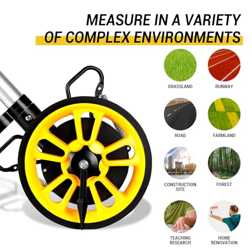DEKOPRO 6-Inch Digital Measuring Wheel, 40-Inch Range, Feet/Meters, LCD Backlight