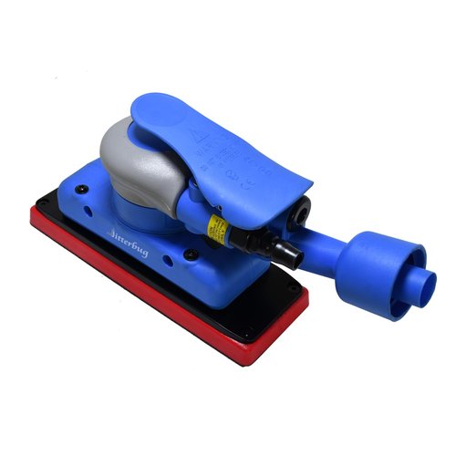 Orbital Jitterbug Air Sander Rectangular Pneumatic Sanders 70 mm x 198 mm, 1/8 Orbit for Sanding Corners Large Surface Woodworking Metal