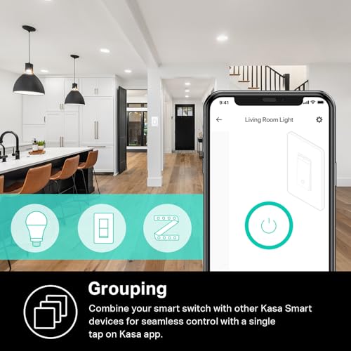 Kasa Smart Dimmer Switch HS220P3 3-Pack White Alexa Compatible Single Pole