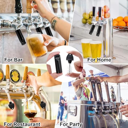 MRbrew Beer Tap Cleaning Kit 15Pcs – Faucet Brush, Cap Covers & Long Cleaners