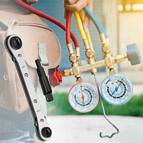 Mellbree HVAC Service Wrench, Carbon Steel, 3/8 in, 1/4 in, 5/16 in, 3/16 in