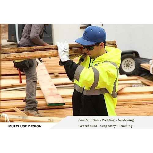 Strongarm Premium Goatskin Leather Welding & Work Gloves, for Welding, Construction, Industrial, Gardening, Mechanix, Driver