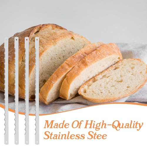 Sorcristy 8-Pack 10.75in Serrated Bread Knife Blades with Guard & Screws – Replacement Lame for Bread Bow