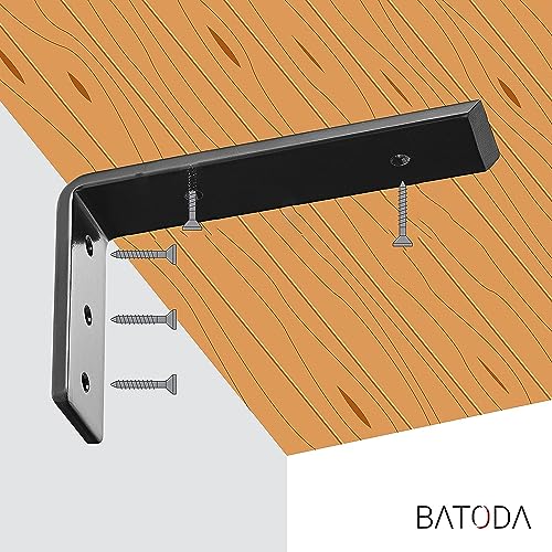 BATODA 8-Inch Heavy Duty Steel Support Brackets for Countertops - 4 Pack