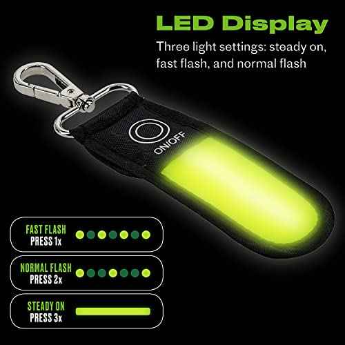 Hillman Reflective LED Safety Light Keychain for Runners, Bikers, Kids and More
