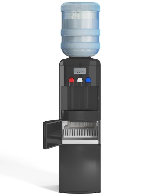 Muhub Water Dispenser with Ice Maker, Top Loading Hot and Cold Water Cooler with Child Safety Lock, 3 to 5 Gallon Water Dispenser with 3 Temperature Settings for Home,Office.
