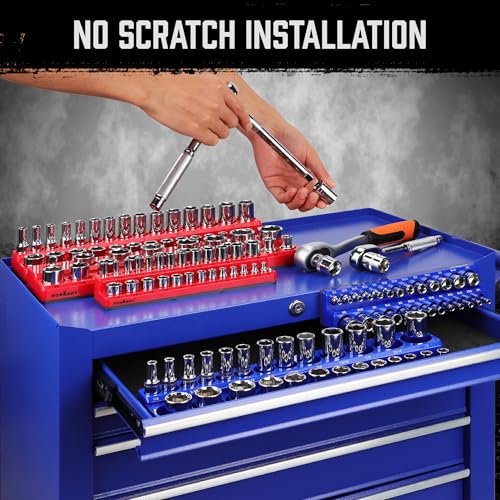 HORUSDY 8-Piece Magnetic Socket Organizer Set (Variation: 8-Piece) – 1/4
