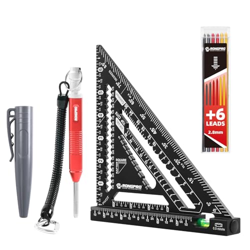 7inch Rafter Square with Level Vial, Heavy Duty Multi-Purpose