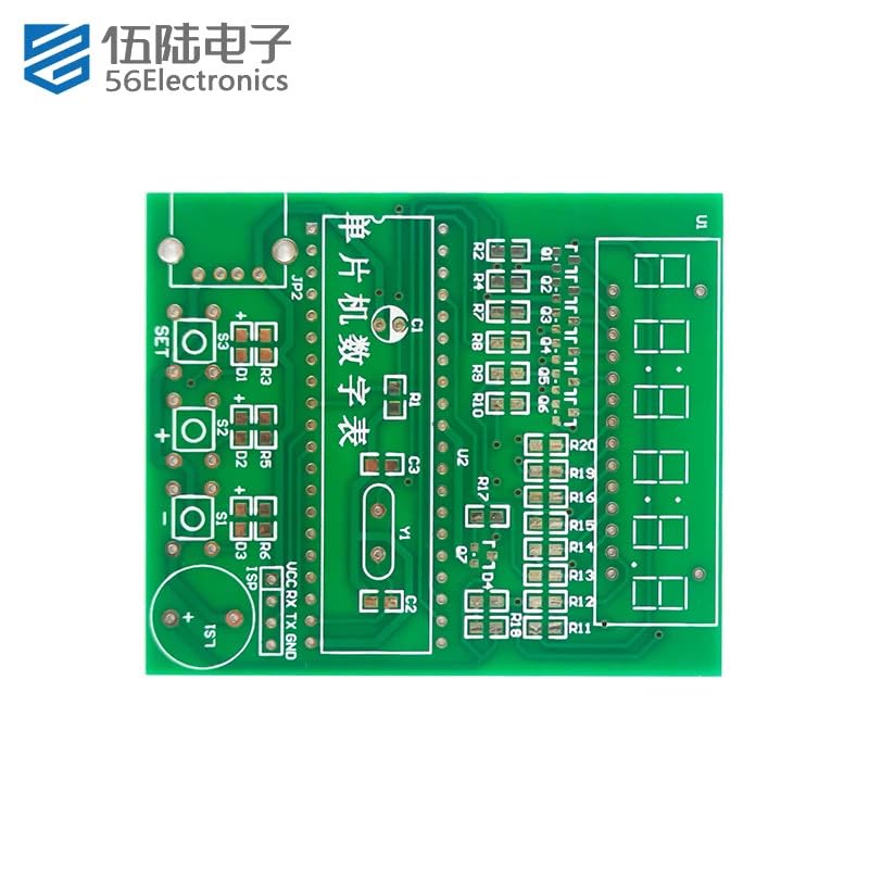 New 2024 Digital Clock Control System 51 Single-Chip Microcomputer Digital Watch Electronic Production DIY Electronic Kits Clock Accessories