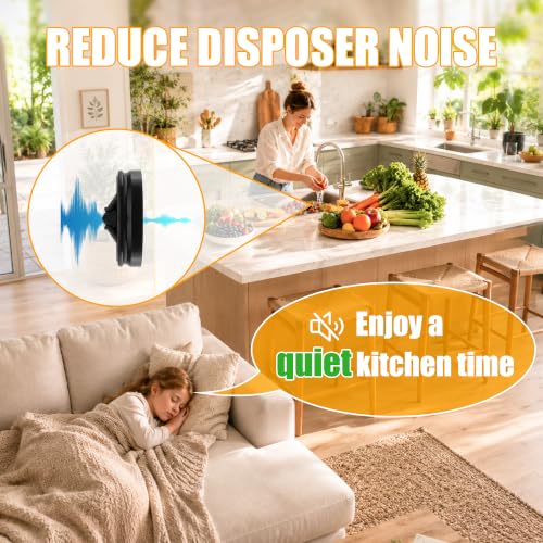 Funmit Deep Black 3 3/8" Garbage Disposal Splash Guard Replacement for InSinkErator Evolution