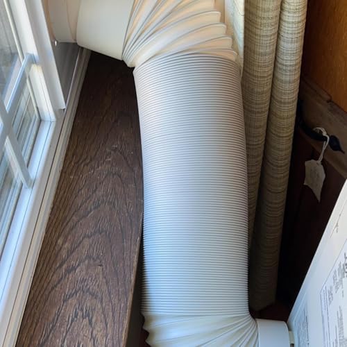 NWESTUN 5.9-Inch Portable AC Exhaust Hose, Expandable Up to 90 Inches, Heat-Resistant, Anti-Clockwise Threaded Ventilation Duct