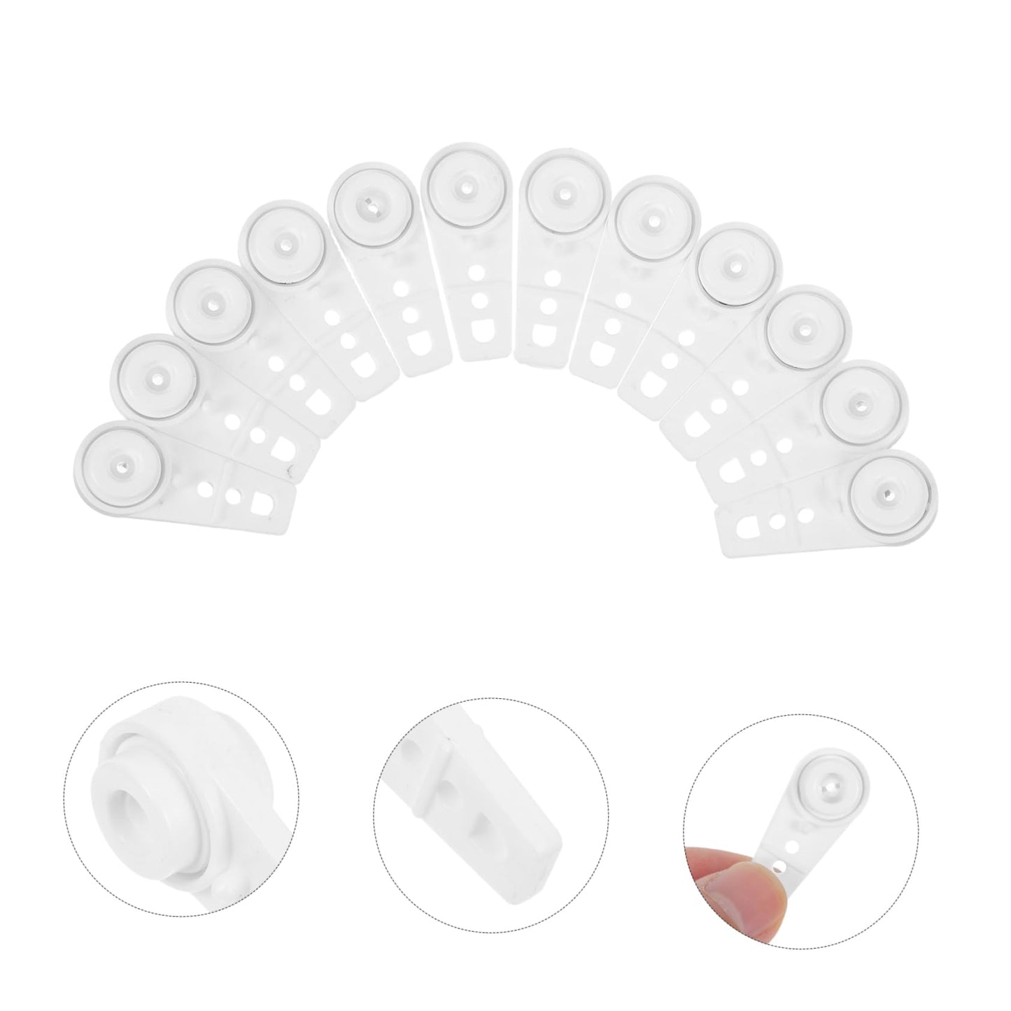 SHINEOFI 12pcs Curtain Track Gliders Ball Bearing Carriers for Ceiling Curtain Track Pulleys Easy Installation Modern Design for Home Office