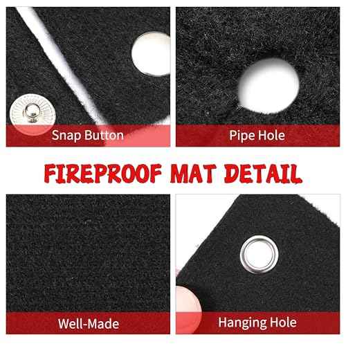 kaidun Welding Blanket Fireproof, 12'' x 12'' Opening Shape Heat Shield Mat for Plumbing Brazing Soldering Copper Pipe, Fire Flame Resistant Cloth Rag, Solder Plumbers HVAC Torch Protector