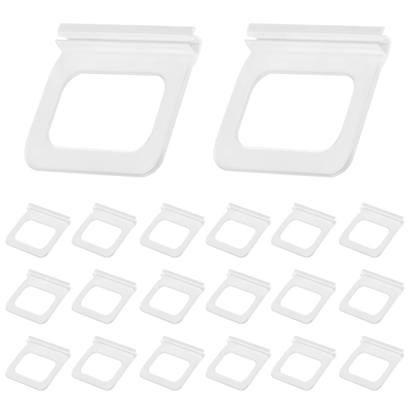 Window Screen Pull Tabs 20 Pack Clear Hollow Flat Spline Channel Pull Lift Tabs Replacement Repair Clips Kit, Window Screen Frame Center Brace Privacy Screen Mounting Tabs