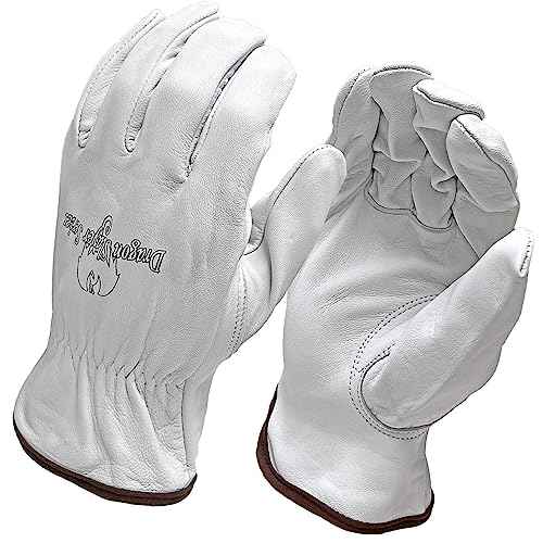 Strongarm Premium Goatskin Leather Welding & Work Gloves, for Welding, Construction, Industrial, Gardening, Mechanix, Driver