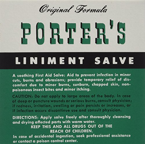 Porter's Liniment Salve Pack of 2 - Pain Relief and Muscle Soothing