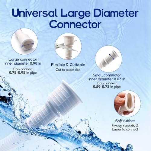 5ft Flexible Dehumidifier Drain Hose with Clamp - 60 inch Universal PVC Hose