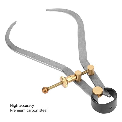 Yuecoom Outside Spring Caliper, Caliper Measuring Tool, Digital Boomerang Leg External Spring Divider Set Measuring Tool for Woodworking Turning Lathe Projects(190mm / 7.5in)