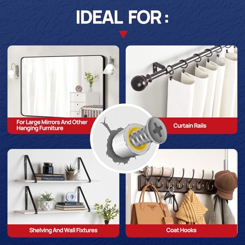 Boncart Drywall Anchor Repair Kit - Fast Loose Wall Fix for Home & DIY