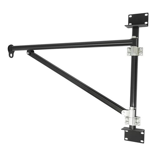 Wall Mount Jib Crane, Alloy Steel Hoist Support Arm with 180° Swing, Heavy Duty Crane Swing Arm with Pole, 440 lbs Capacity, Black