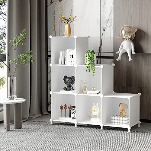 AWTATOS White 6-Cube Closet Organizer Storage Shelf - Multi-Purpose