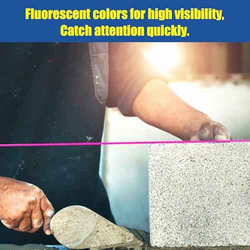 LURKA Mason Line String,#18 540 Feet Braided Construction Nylon Line with 5 Built-in Levels and Spool Fluorescent String Line for Precision Work, DIY, and Gardening (Fluorescent Pink)