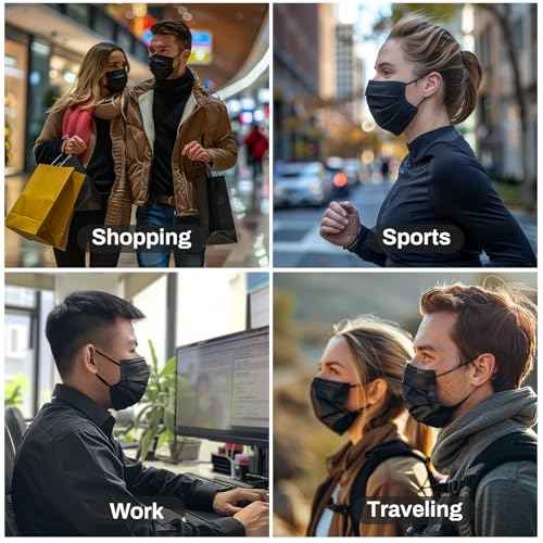 Disposable Face Mask - 3 Ply Filter Protection Masks Daily Use For Adults Home, Office, and Outdoors