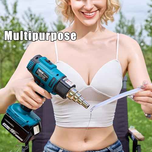 Cordless Heat Gun for Makita Battery,350W Fast Heating Soldering Hot Air Gun,2-Temp Setting Max 1022¡ÆF(550¡ÆC),Heat Gun for Tube Bending,Resin & Decorating (Tool Only NO Battery)