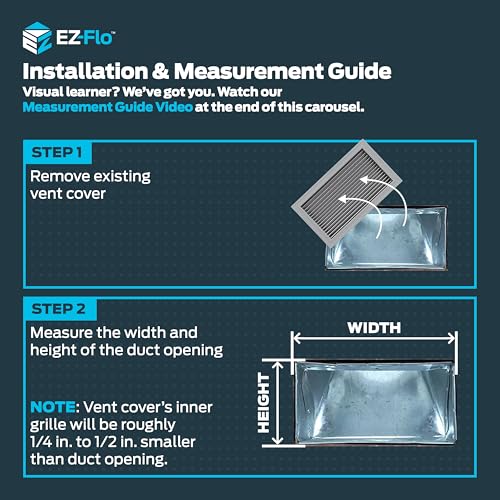 EZ-FLO 10 x 6 Inch White Steel Wall & Ceiling Vent Cover with 3-Way Air Deflector