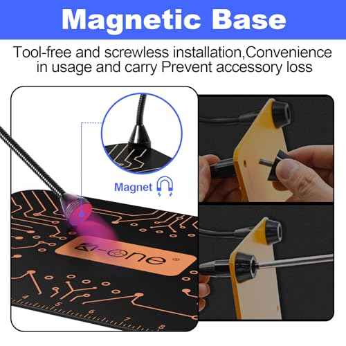 KOONE Helping Hands Soldering Station, Soldering Kit, Magnetic Third Hand Soldering Tool 4 Flexible Arms Helping Hands for Electronic Repair Soldering Jewelry Crafts Welding