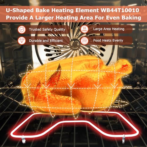 GE WB44T10010 Oven Bottom Heating Element Replacement 2585W 240V