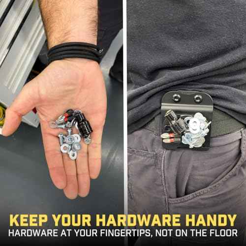 MagMaster | Magnetic Tool Holder - Strong Clip-On Belt Magnet Holster for Screws, Nails, Hammer, Sockets, Pliers, Screw Driver, Trowel, Drill Bit, Wrench, or Any Magnetic Tools and Hardware