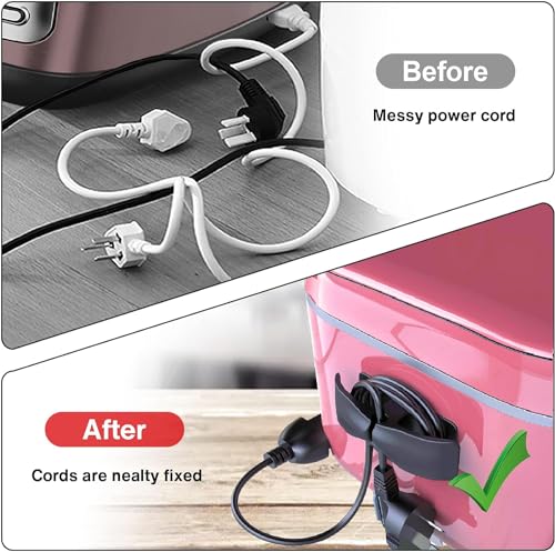 Cord Organizer for Kitchen Appliances 6-Pack | Stick-On Cable Holder for Air Fryer, Coffee Maker, Blender