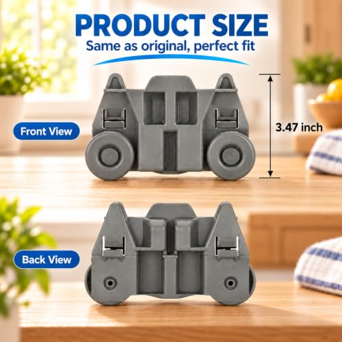 W10195417 Dishwasher Lower Rack Wheels – 4 Pack for Kenmore, KitchenAid