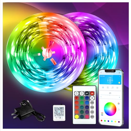 DAYBETTER 130FT RGB LED Strip Lights for Bedroom & Party Decor with App & Remote