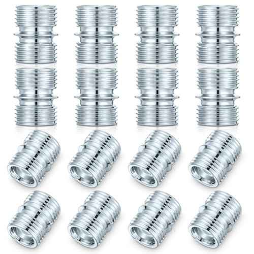 8 Pcs Coarse Thread Connectors 3/4 Inch Wire Shelving Pole 16 Teeth Wire Shelf Fittings Metal Shelf Unit Replacement Accessories for Wire Rack Poles Metal Shelving Parts