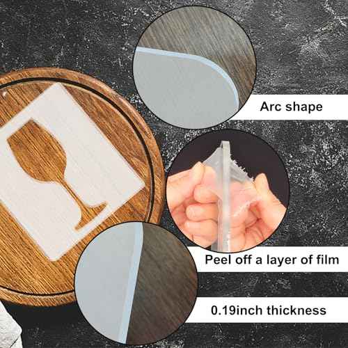 Wine Glass Router Templates, Acrylic Router Inlay Template for Woodworking, 5mm Thick Decorative Template Router Jig Woodworking Craft Tracing Stencils Guide Tool
