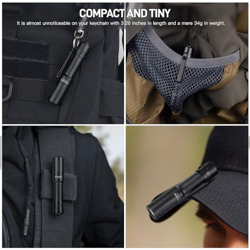 ThruNite Archer Mini USB-C Pocket EDC Flashlight - 405 Lumens, Waterproof, Black (Variation: Cool White)