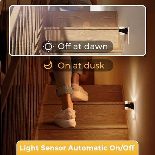 L LOHAS LED Night Light 2 Pack Black Bubble Wall Plug-In with 3 CCT & Brightness Levels
