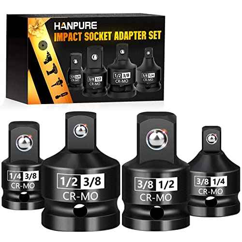 Tools for Men 3/8 to 1/2 Socket Adapter: Valentines Day Gifts for Adults 3/8 To 1/4 Impact Adapter Cr-Mo Drill Wrench Ratchet Drive Reducer Extension Square Impact Driver Bit Set Hand Gadgets