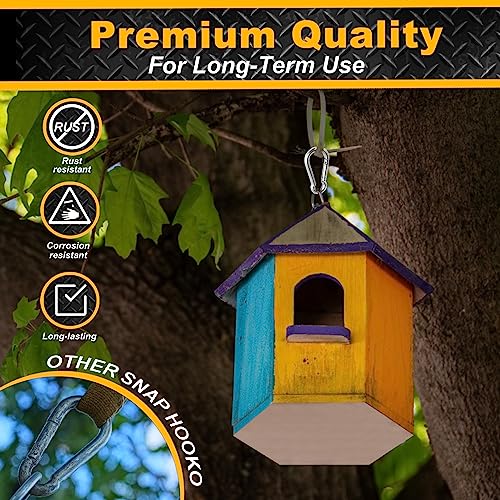 DELSWIN M4 1.57 Inch Stainless Steel Carabiner Clips 12 Pack, Strong & Rustproof