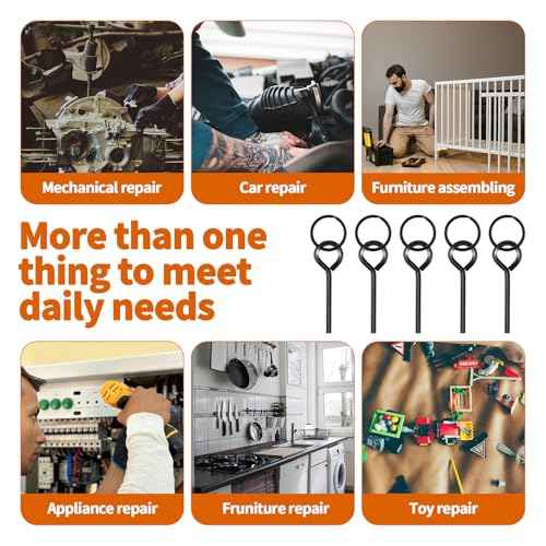 20 Pack 5/32 inch Standard Hex Dogging Key, Allen Wrench Sets with Full Loop, Black Metal Allen Key Sets Wrench for Push Bar Panic Exit Device Key