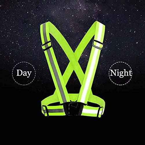 Reflective Safety Vest 2pcs - High Visibility Vest Adjustable Straps for Outdoor Jogging, Cycling, Walking and Riding