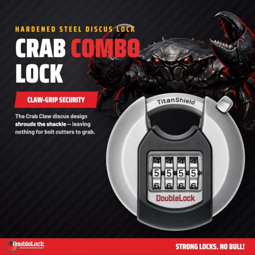 DoubleLock Combination Crab Discus Padlock Resettable Keyless Security
